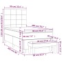 Cama box spring con colchón terciopelo gris claro 90x190 cm de vidaXL, Camas y somieres - Ref: Foro24-3137821, Precio: 354,45...