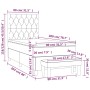 Cama box spring con colchón terciopelo gris claro 80x200 cm de vidaXL, Camas y somieres - Ref: Foro24-3137989, Precio: 362,71...