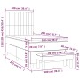 Cama box spring con colchón terciopelo gris claro 100x200 cm de vidaXL, Camas y somieres - Ref: Foro24-3137947, Precio: 372,4...