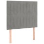 Cama box spring con colchón terciopelo gris claro 90x190 cm de vidaXL, Camas y somieres - Ref: Foro24-3137935, Precio: 339,32...