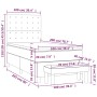 Cama box spring con colchón terciopelo gris claro 100x200 cm de vidaXL, Camas y somieres - Ref: Foro24-3138067, Precio: 369,6...