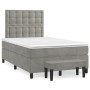 Cama box spring con colchón terciopelo gris claro 120x200 cm de vidaXL, Camas y somieres - Ref: Foro24-3138073, Precio: 462,3...