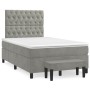 Cama box spring con colchón terciopelo gris claro 120x200 cm de vidaXL, Camas y somieres - Ref: Foro24-3138013, Precio: 476,3...