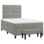 Cama box spring con colchón terciopelo gris claro 120x200 cm de vidaXL, Camas y somieres - Ref: Foro24-3138013, Precio: 476,3...