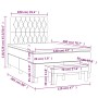 Cama box spring con colchón terciopelo gris claro 120x200 cm de vidaXL, Camas y somieres - Ref: Foro24-3138013, Precio: 476,3...