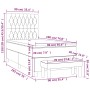 Cama box spring con colchón terciopelo gris claro 90x190 cm de vidaXL, Camas y somieres - Ref: Foro24-3137995, Precio: 355,51...