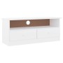 Mueble de TV con cajones ALTA madera de pino blanco 100x35x41cm en Muebles TV | Comprar online en Foru.es