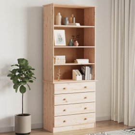 Librería con cajones ALTA madera maciza de pino 77x35x186,5 cm en Librerías y estanterías | Comprar online en Foru.es