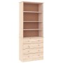Librería con cajones ALTA madera maciza de pino 77x35x186,5 cm en Librerías y estanterías | Comprar online en Foru.es
