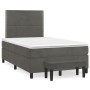Cama box spring con colchón terciopelo gris oscuro 120x200 cm de vidaXL, Camas y somieres - Ref: Foro24-3137774, Precio: 424,...