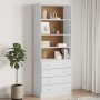 Librería con cajones ALTA madera de pino blanco 77x35x186,5 cm en Librerías y estanterías | Comprar online en Foru.es
