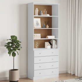 Librería con cajones ALTA madera de pino blanco 77x35x186,5 cm en Librerías y estanterías | Comprar online en Foru.es