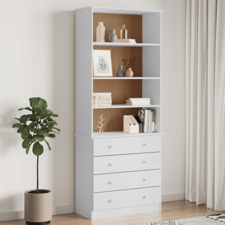 Librería con cajones ALTA madera de pino blanco 77x35x186,5 cm en Librerías y estanterías | Comprar online en Foru.es