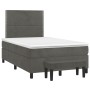 Cama box spring con colchón terciopelo gris oscuro 120x200 cm de vidaXL, Camas y somieres - Ref: Foro24-3137774, Precio: 424,...