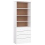 Librería con cajones ALTA madera de pino blanco 77x35x186,5 cm en Librerías y estanterías | Comprar online en Foru.es