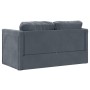 Sofá cama de suelo 2 en 1 terciopelo gris oscuro 122x204x55 cm en Sofás | Comprar online en Foru.es