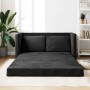 Sofá cama de suelo 2 en 1 terciopelo negro 122x204x55 cm en Sofás | Comprar online en Foru.es
