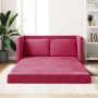 Sofá cama de suelo 2 en 1 terciopelo rojo tinto 122x204x55 cm en Sofás | Comprar online en Foru.es