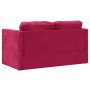 Sofá cama de suelo 2 en 1 terciopelo rojo tinto 122x204x55 cm en Sofás | Comprar online en Foru.es