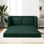Sofá cama de suelo 2 en 1 terciopelo verde oscuro 122x204x55 cm en Sofás | Comprar online en Foru.es