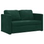 Sofá cama de suelo 2 en 1 terciopelo verde oscuro 122x204x55 cm en Sofás | Comprar online en Foru.es