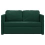 Sofá cama de suelo 2 en 1 terciopelo verde oscuro 122x204x55 cm en Sofás | Comprar online en Foru.es