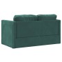 Sofá cama de suelo 2 en 1 terciopelo verde oscuro 122x204x55 cm en Sofás | Comprar online en Foru.es