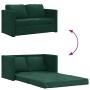 Sofá cama de suelo 2 en 1 terciopelo verde oscuro 122x204x55 cm en Sofás | Comprar online en Foru.es