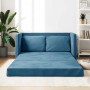 Sofá cama de suelo 2 en 1 terciopelo azul 122x204x55 cm en Sofás | Comprar online en Foru.es