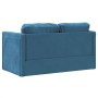 Sofá cama de suelo 2 en 1 terciopelo azul 122x204x55 cm en Sofás | Comprar online en Foru.es