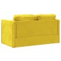 Sofá cama suelo 2 en 1 terciopelo amarillo oscuro 122x204x55 cm en Sofás | Comprar online en Foru.es