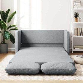 Sofá cama de suelo 2 en 1 tela gris claro 112x174x55 cm en Sofás | Comprar online en Foru.es