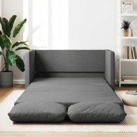 Sofá cama de suelo 2 en 1 tela gris oscuro 112x174x55 cm en Sofás | Comprar online en Foru.es