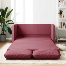 Sofá cama de suelo 2 en 1 tela rojo tinto 112x174x55 cm en Sofás | Comprar online en Foru.es