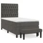 Box spring bed with dark gray velvet mattress 100x200 cm by vidaXL, Beds and slatted bases - Ref: Foro24-3138008, Price: 366,...