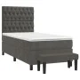 Box spring bed with dark gray velvet mattress 100x200 cm by vidaXL, Beds and slatted bases - Ref: Foro24-3138008, Price: 366,...