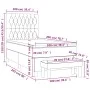 Box spring bed with dark gray velvet mattress 100x200 cm by vidaXL, Beds and slatted bases - Ref: Foro24-3138008, Price: 366,...