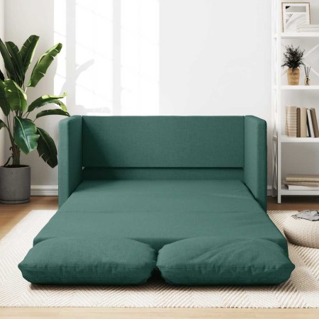 Sofá cama de suelo 2 en 1 tela verde oscuro 112x174x55 cm en Sofás | Comprar online en Foru.es