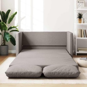 Sofá cama de suelo 2 en 1 tela gris Taupe 112x174x55 cm en Sofás | Comprar online en Foru.es