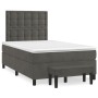 Cama box spring con colchón terciopelo gris oscuro 120x200 cm de vidaXL, Camas y somieres - Ref: Foro24-3138074, Precio: 425,...