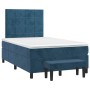 Cama box spring con colchón terciopelo azul oscuro 120x200 cm de vidaXL, Camas y somieres - Ref: Foro24-3137837, Precio: 476,...