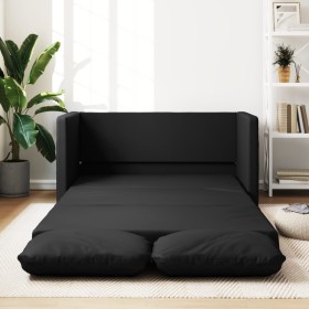 Sofá cama de suelo 2 en 1 cuero sintético negro 112x174x55 cm en Sofás | Comprar online en Foru.es