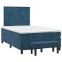 Cama box spring con colchón terciopelo azul oscuro 120x200 cm de vidaXL, Camas y somieres - Ref: Foro24-3137717, Precio: 448,...