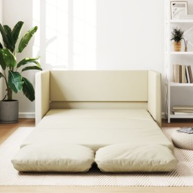 Sofá cama de suelo 2 en 1 cuero sintético crema 112x174x55 cm en Sofás | Comprar online en Foru.es