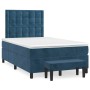 Cama box spring con colchón terciopelo azul oscuro 120x200 cm de vidaXL, Camas y somieres - Ref: Foro24-3138077, Precio: 481,...