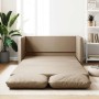 Sofá cama suelo 2 en 1 cuero sintético capuchino 112x174x55 cm en Sofás | Comprar online en Foru.es