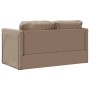 Sofá cama suelo 2 en 1 cuero sintético capuchino 112x174x55 cm en Sofás | Comprar online en Foru.es
