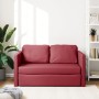 Sofá cama suelo 2 en 1 cuero sintético rojo tinto 112x174x55 cm en Sofás | Comprar online en Foru.es