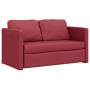 Sofá cama suelo 2 en 1 cuero sintético rojo tinto 112x174x55 cm en Sofás | Comprar online en Foru.es