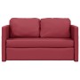 Sofá cama suelo 2 en 1 cuero sintético rojo tinto 112x174x55 cm en Sofás | Comprar online en Foru.es